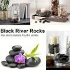 38lbs Black River Rocks, 2-3 inch Polished Pebbles. Ideal for plant decoration, vase filling, aquarium landscaping