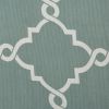 Fretwork Print Grommet Top Window Valance Seafoam/White 50x18"