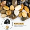 38lbs Mixed Color Pebbles for Plants, 2-3 Inch High Polished Natural Large River Rocks for Landscaping