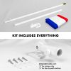 Combo Pack 6 Feet Tangle Free Spinning Flagpole White Netherlands Dutch Flag 3x5 ft Printed 150D Brass Grommets (Flag Included) Aluminum Flag Pole