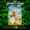 Garden Flag Welcome Bee Gnome with Honey 12x18 inch Blockout Fabric Double Sided
