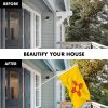 Combo Pack 6 Ft Tangle Free Spinning Flagpole White New Mexico NM State Flag 3x5 ft Printed 150D Brass Grommets (Flag Included) Aluminum Flag Pole