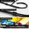Combo Pack Garden Flag Stand Black 36x16 Inch & Garden Flag Garden Spring Bloom USA Flower Pot with Butterflies 12x18 Inch
