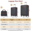 Hardshell Luggage Sets 3 Pieces 20"+28" Luggages and Cosmetic Case Spinner Suitcase with TSA Lock Lightweight,Black