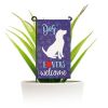 Garden Flag & Stand Dog Lovers Welcome | 4x8 Inch | Printed Blockout Polyester
