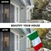 Combo Pack 6 Feet Tangle Free Spinning Flagpole White Italy Italian Flag 3x5 ft Printed 150D Brass Grommets Flag Included Aluminum Flag Pole
