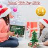 Christmas Tree Building Toy - 701 Pcs with 24-Day Countdown Calendar, 30 LED Warm Lights (USB Powered) - Santa, Ornaments