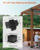 VEVOR Pergola Bracket Kit 6''x6''(Inner Size 5.6x5.6), 4pcs 4-Way Heavy Duty Corner Bracket Woodworks DIY Post Base Kit
