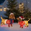 Set of 2 Lighted Dachshund Dog Christmas Decorations