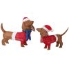 Set of 2 Lighted Dachshund Dog Christmas Decorations
