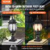 VEVOR 2 Pack Dusk to Dawn Outdoor Post Light, 20.87 in, Waterproof Lamp Post Light Fixtures with 5.5 in Pier Mount Base Glass Shade