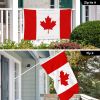 Combo Pack 6 Ft Tangle Free Aluminum Spinning Flagpole White Canada Canadian Flag 3x5 Ft Printed 150D Polyester 4 Corner Brass Grommets Pole with Flag