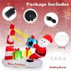 7ft Inflatable Santa Claus Decoration - 5 Built-in LED Lights 210T Polyester Quick Inflation Outdoor Xmas Decor