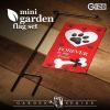 Garden Flag Stand Forever in My Heart Pawprint Dog Memorial 4x8 Inch Printed Blockout Polyester