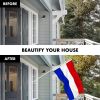 Combo Pack 6 Feet Tangle Free Spinning Flagpole White Netherlands Dutch Flag 3x5 ft Printed 150D Brass Grommets (Flag Included) Aluminum Flag Pole