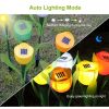 6 Pcs Solar Garden Tulip Flower Light Outdoor Solar Pathway light IP54 Water-resistant Landscape Lights for Festival Decorations