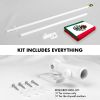 Combo Pack 6 Ft Tangle Free Spinning Flagpole White Mexico Mexican Flag 3x5 ft Printed 150D Brass Grommets (Flag Included) Aluminum Flag Pole