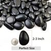 38lbs Black River Rocks, 2-3 inch Polished Pebbles. Ideal for plant decoration, vase filling, aquarium landscaping