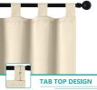 Beige Outdoor Thermal Grommet Blackout Curtain - 50 in. W x 96 in. L, 6 Tab top (3" Long) fit to most standard curtain rods