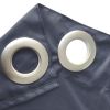 Grey Polyester 50 in. W x 120 in. L Outdoor Thermal Tab Top Blackout Curtain (Set of 2), Silencer clip