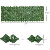 Grass Wall Panels, 118x39 Artificial Grass Wall, Outdoor Fabric, Greenery Backdrop Panels Wall for Outdoor, Indoor, Dark Green