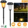 2Pcs Solar Flame Torch Light IP65 Waterproof Flickering Flame Stake Lamp Decorative Landscape Lamp For Garden Path Yard
