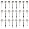 24Packs Solar Garden Lights Outdoor IP44 Waterproof Solar Pathway Lights Color Changing Landscape Lamps 10Hrs Lawn Lighting for Yard Driveway Walkway