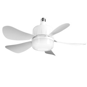Socket Fan Light 12W Ceiling Fan with Lights Dimmable LED Ceiling Fan with 3 Fan Speed Stepless Brightness and Color Temperature Smart Timer Remote Co