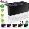6Pcs Solar Powered Deck Lights Outdoor Acrylic Bubbles Decorative Step Fence Lamp IP55 Waterproof Warm White/Color Changing Night Lights For Patio Gar