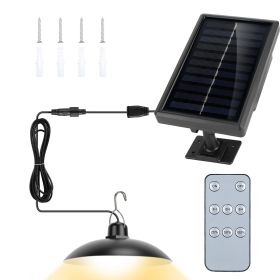 Solar Shed Lights Dimmable Timing Auto Off Sensor Hanging Lamp IP65 Waterproof Remote Control Pendant Light For Garden Patio Balcony with 9.84FT Wire (Option: Single_Warm)