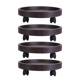 4Pcs 12.8IN Or 14IN Plant Caddy With Wheels Up to 187LBS Load Capacity Rolling Plant Stand With 4Pcs 360° Swirling Wheels For Indoor Outdoor (Option: 12In)