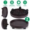 4Pcs 12.8IN Or 14IN Plant Caddy With Wheels Up to 187LBS Load Capacity Rolling Plant Stand With 4Pcs 360° Swirling Wheels For Indoor Outdoor