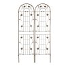 2 Pack Metal Garden Trellis 86.7" x 19.7" Rustproof Trellis for Climbing Plants Outdoor Flower Support Brown