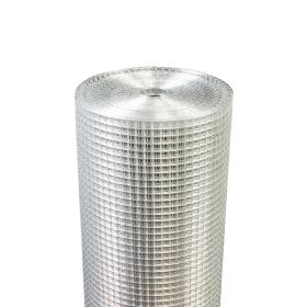 Hardware Cloth 1/4 inch 48in x 100ft 23 Gauge, Hot-dip Galvanized After Welding Chicken Wire Fence Roll Garden Plant Welded Metal Wire Fencing Roll (Color: as Pic)
