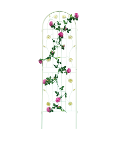 2 Pack Metal Garden Trellis 71" x 19.7" Rustproof Trellis for Climbing Plants Outdoor Flower Support Cream White (Color: as Pic)