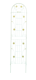 4 Pack Metal Garden Trellis 86.7" x 19.7" Rustproof Trellis for Climbing Plants Outdoor Flower Support Cream White (Color: as Pic)