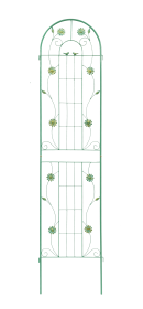2 Pack Metal Garden Trellis 86.7" x 19.7" Rustproof Trellis for Climbing Plants Outdoor Flower Support Green (Color: as Pic)