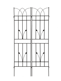 2 Pack Metal Garden Trellis 71" x 17.7" Rustproof Trellis for Climbing Plants Outdoor Flower Support Black (Color: as Pic)