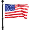 VEVOR 20FT Telescoping Flag pole Kit, Heavy Duty Aluminum Alloy in Ground Flag Poles for Outside, 3 Display Modes Flagpole with 3x5 American Flag