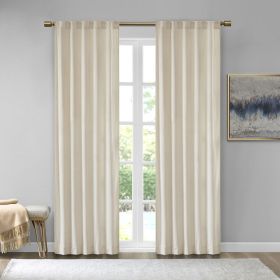 Room Darkening Poly Velvet Rod Pocket/Back Tab Curtain Panel Pair(2 Pcs Window Panels) (Color: as Pic)