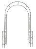 Metal Garden Arch W55'' x H94.5'' Garden Arbor Trellis Climbing Plants Support Rose Arch Outdoor Arch Cream White