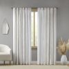 2pk Poly Printed Curtain Panel with Tufted Stripe