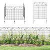 Garden Fence, 4 Pack Steel Fence Panels, 11.5' L x 43" H, Rust-Resistant Decorative Border Flower Edging for Yard, Landscape, Patio, Outdoor Decor