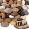 18 lbs River Rocks Pebbles 1.6-2.4 Inch Polished Decorative Stones Natural Pebbles for Plants, Aquarium Gravel, Vase Fillers