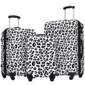 Hardshell Luggage Sets 3 pcs Spinner Suitcase with TSA Lock Lightweight-20"+24"+28" Luggages (Color: as Pic)