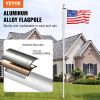 VEVOR 25FT Sectional Flag pole Kit, Heavy Duty Aluminum Alloy in Ground Flag poles for Outside, 3 Display Modes Flagpole with 3x5 American Flag