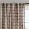 Plaid Rod Pocket and Back Tab Curtain Panel with Fleece Lining(Only 1 Pc Panel)