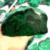 Natural Malachite Slice Stones Polished Raw Malachite Plate Stones Decor, Suitable for Boys And Girls' Birthday Gifts, Valentine'S Day Gifts