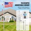 VEVOR 25FT Telescoping Flag pole Kit, Heavy Duty Aluminum Alloy in Ground Flag Poles for Outside, 3 Display Modes Flagpole with 3x5 American Flag