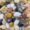 18 lbs River Rocks Pebbles 1.6-2.4 Inch Polished Decorative Stones Natural Pebbles for Plants, Aquarium Gravel, Vase Fillers